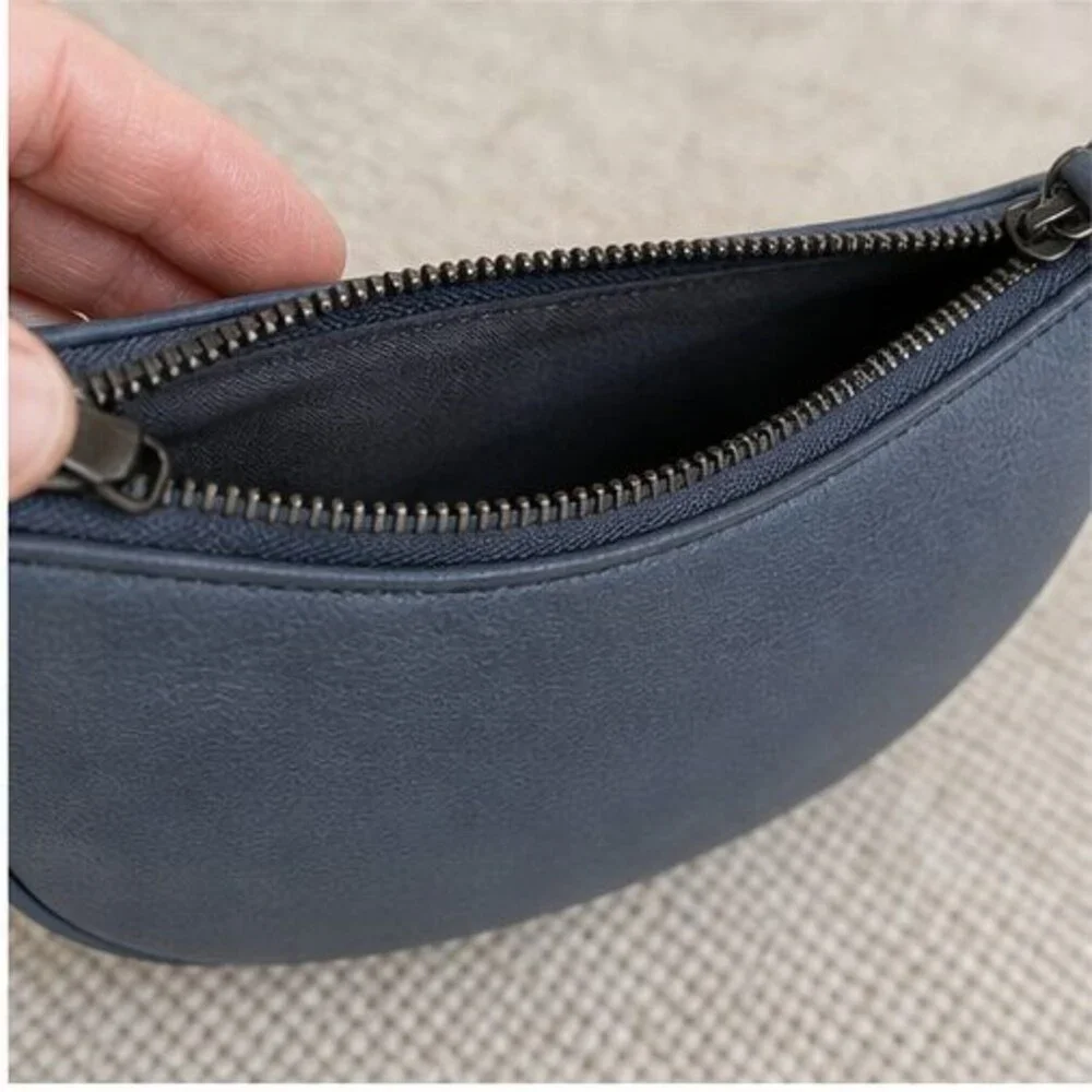 Mauve Suede Crossbody Bag